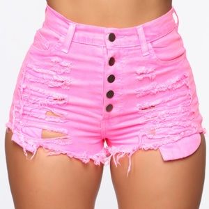 Fashion Nova Perfect Summer Short size M neon pink